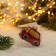 Christmas tree toy "Bus" manual painting, 4.6x6.4x2.7 cm, red