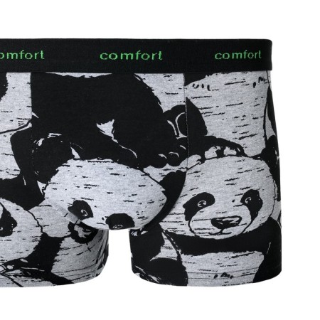 Panties Men's panda boxers, color gray melange, size 46-6