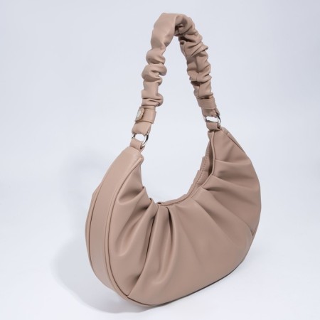 Women's bag El Masta with a zipper, beige color-1