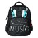 School backpack 40 x 30 x 19 cm, ergonomic back, Bruno visconti 12-002 Soundmania, black