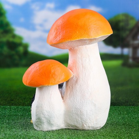 Garden figure "Hedgehog under the mushroom" 36x33x44cm-2