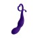 Anal plug WLAP, silicone, purple color, 16 cm, d = 2.5 cm