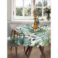 Green Portnik tablecloth, round, Saten, d = 150 cm