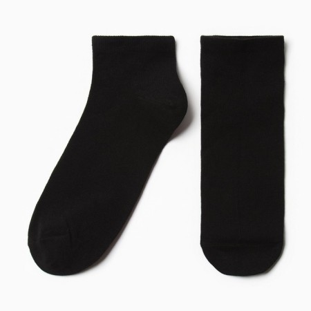 Male socks shortened, black color, size 25-27 (38-42)