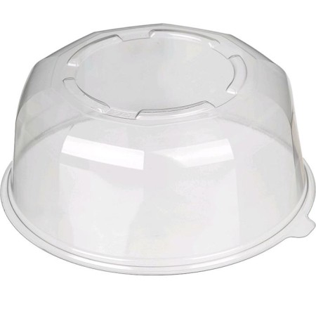 Cover to the T-019 KN container, low, transparent, 23.7x23.7x10.4 cm