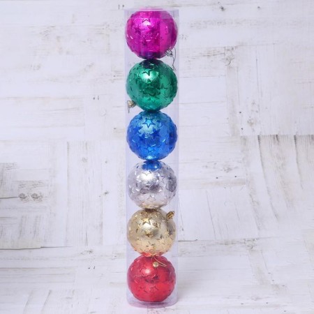 Set of balls plastic D-10 cm, 6 pcs "Star Night" mix-1