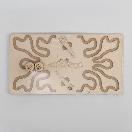 Puzzle interhemispheric board "Butterfly and waves"-6