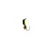 Mormyshka column black, lime abdomen + gold cube, weight 0.8 g