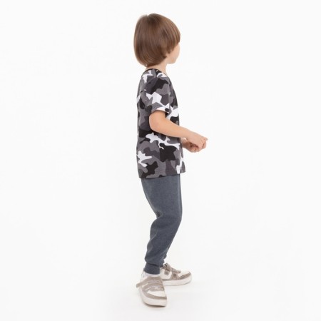 Pants for a boy, gray color, height 140 cm-4