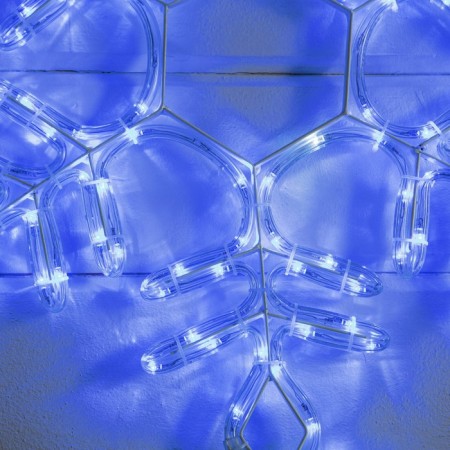 LED figure "Snowflake", 55 cm, Duralight, 144 LED, 220 V, flicker, glow of blue/white-2