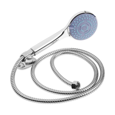 Bath mixer Zein Z3847, single -leaf, pour 30 cm, shower set, watering can 5 dir, chrome-9