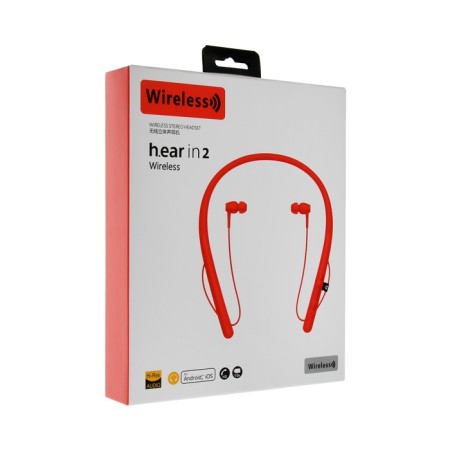 Sports headphones Wi-H700, wireless, vacuum, Tue 4.2, microphone, 100 mAh, red-7