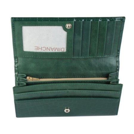 Nice purse, glossy skin, color green crocodile-1