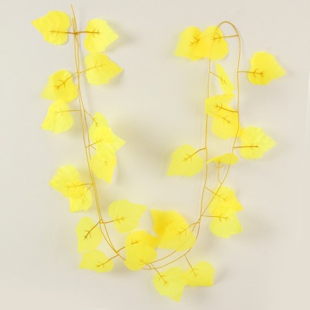 Decor "Girland from the leaves" Length: 2.4 m, width: 17 cm, yellow color-4