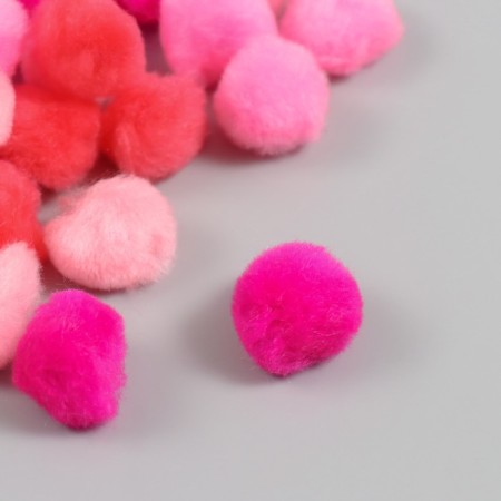 Decor for creativity "Pomponchiki. Pink sunset" d = 2.5 cm set 30 pcs-1