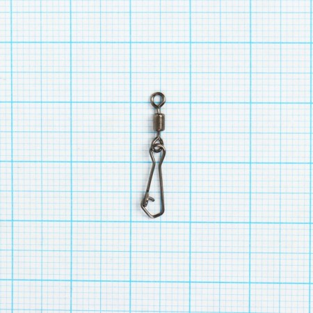 Вертлюг с застежкой Волжанка Rolling Swivel With Hook Snap №10х0, тест 10 кг, 10 шт-1