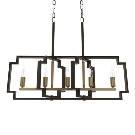 Chandelier 2739/5 E14 40W black and gold 29.5x7.8x25-97 cm Bayerlux