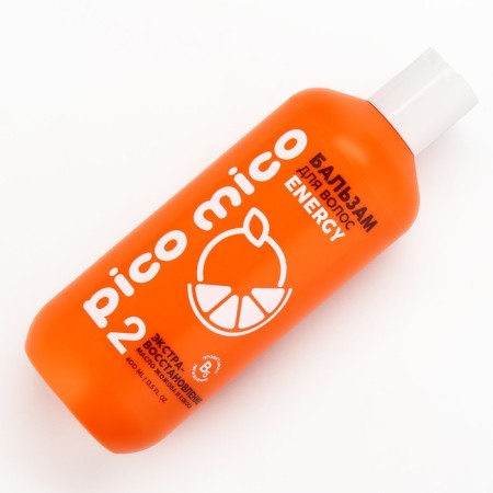 Hair balm with coconut oil and jojoba, extraculation, 400 ml, Pico Mico-3