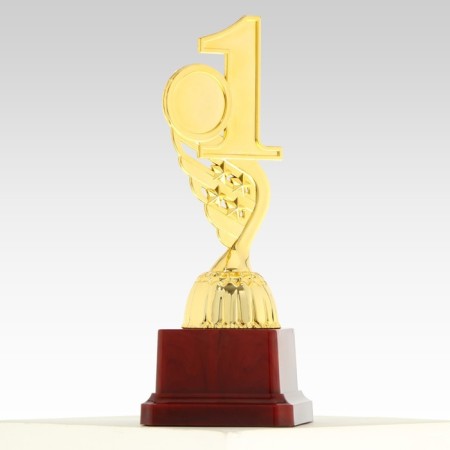 The 1st Place Cup, award figure, gold, plastic stand, 16.8 × 6.2 × 6.4 cm.-3