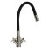 Kitchen mixer Zein Z3730, two -wound, black flexible spout, satin case