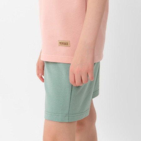 Kids (T -shirt, shorts) minku beige color/ olive, height 146 cm-18