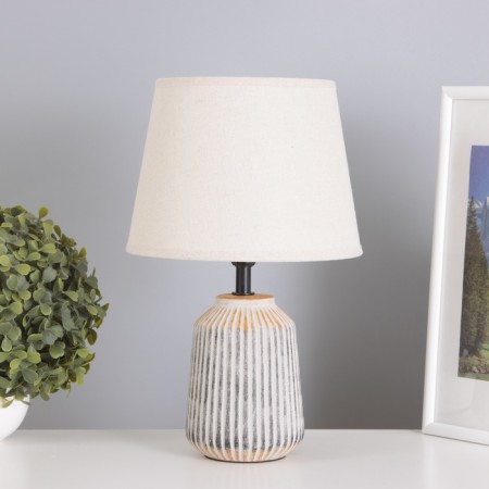 Table lamp "Lines" 1x40W E14 gray/white 20x20x32cm