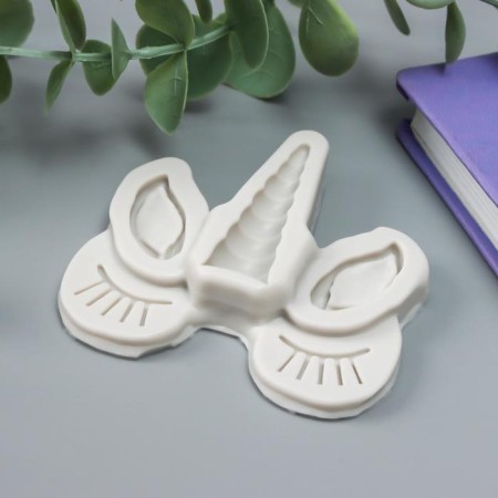 Mold Silicon "Sleeping Unicorn" 5 items 6.5x6.2x1.1 cm-1