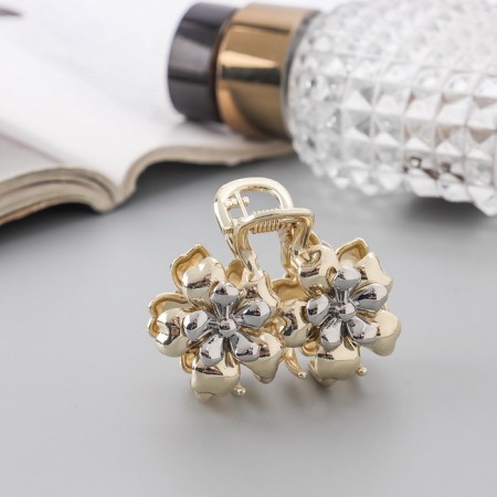 Hair crab "Heiser" Flowers, 4 cm, gold-1
