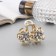 Hair crab "Heiser" Flowers, 4 cm, gold