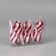 Jewelry decoration "Striped twisted oscillation" (set 6 pcs) 12x4 cm, red-white