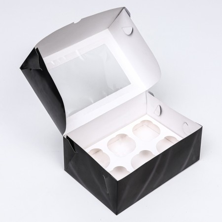 Packaging for 6 cupcakes with a window, "best man", 25 x 17 x 10 cm-4
