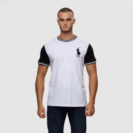 T -shirt male, white color/print mix, size m