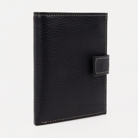 Male purse on the button, black color