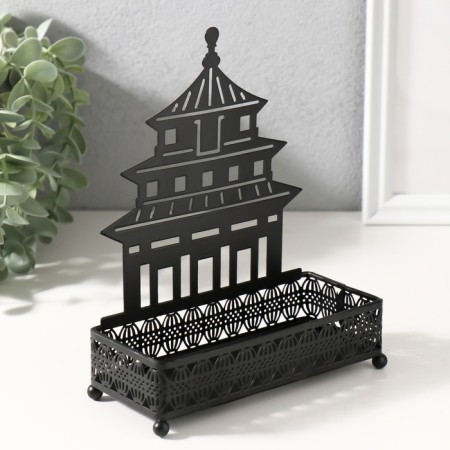 Standing interior metal "Palace" Black 6.3x14.5x18.5 cm-1