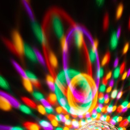 Light device "Sphere" 12 cm, speaker, remote control, glow RGB, 5 V-5