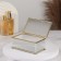 Organizer for storage "Ripples", with a lid, glass, with a mirror -bottom, 1 section, 14.5 × 8.5 × 6 cm, the color is transparent/copper