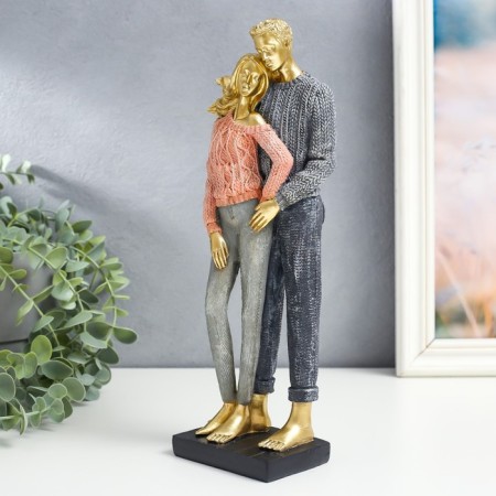 Polystone souvenir "A couple in love, in sweaters" 10.5x6.3x30 cm-3