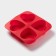 Baking uniform of the “heart”, silicone, 16 × 16 cm, 4 cells (7 × 7 × 3 cm), color mix