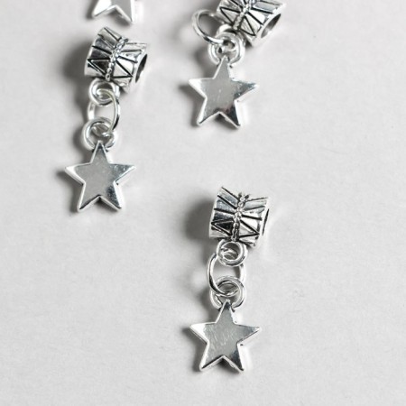 Bale with a suspension metal for the creativity of "Star" silver 2.3 cm