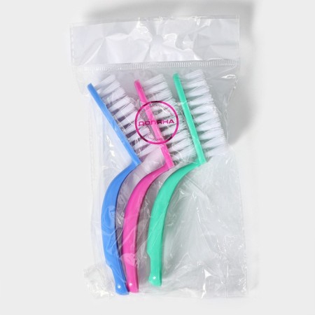A set of brushes with a curved elongated handle of a dilan, 15 cm, 3 pcs-3