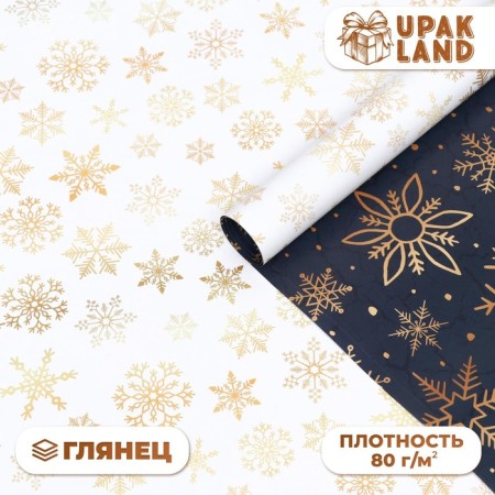 Paper Glossy "Snowflakes", bilateral, 70 x 100 cm