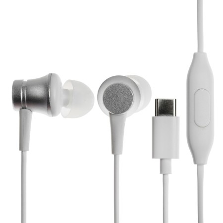 Headphones CB-53, wired, vacuum, microphone, 1 m, Type-C, White