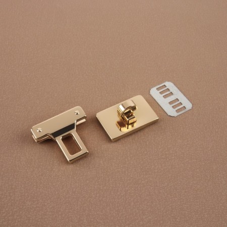 Bag -3.3 × 3.3 cm fastener, golden color-2