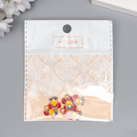Decor for creativity Metal, enamel "Bell with bantik" 1.3x1.2 cm-3