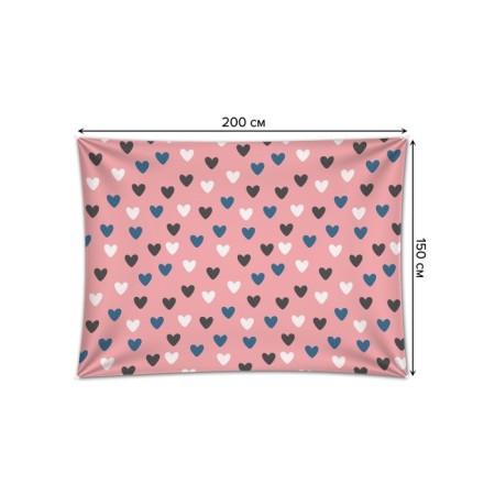 Decorative panel with photo printing "Vanilla Hearts", horizontal, size 150x200 cm-1