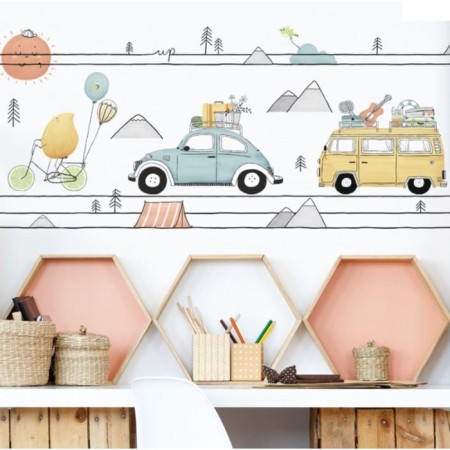Stick plastic interior color "City Travel" 30x90 cm