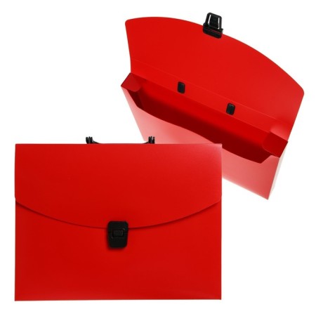 A4 Calligrata Portfli folder, 1 department, 700 μm, up to 300 sheets, red