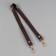 Handle for a bag, with carbines, 60 ± 1 cm × 2 cm, dark brown color