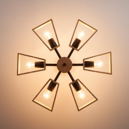 Ceiling chandelier Loft Klaark, 40W, E27, 61x61x26 cm-6
