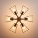 Ceiling chandelier Loft Klaark, 40W, E27, 61x61x26 cm